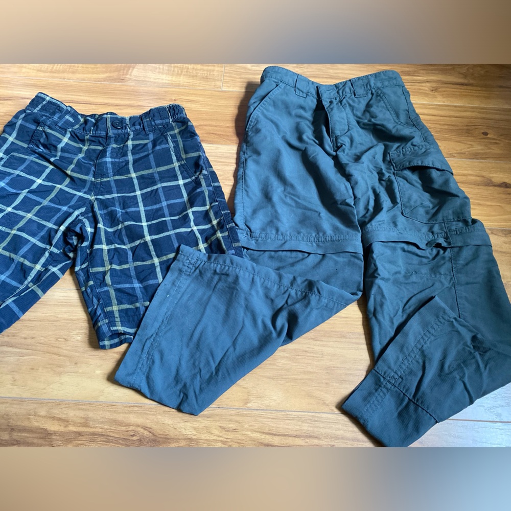 Columbia pants w detachable leg for shorts & a pair of shorts. Boys Sz XXS 4/5 - Picture 10 of 12